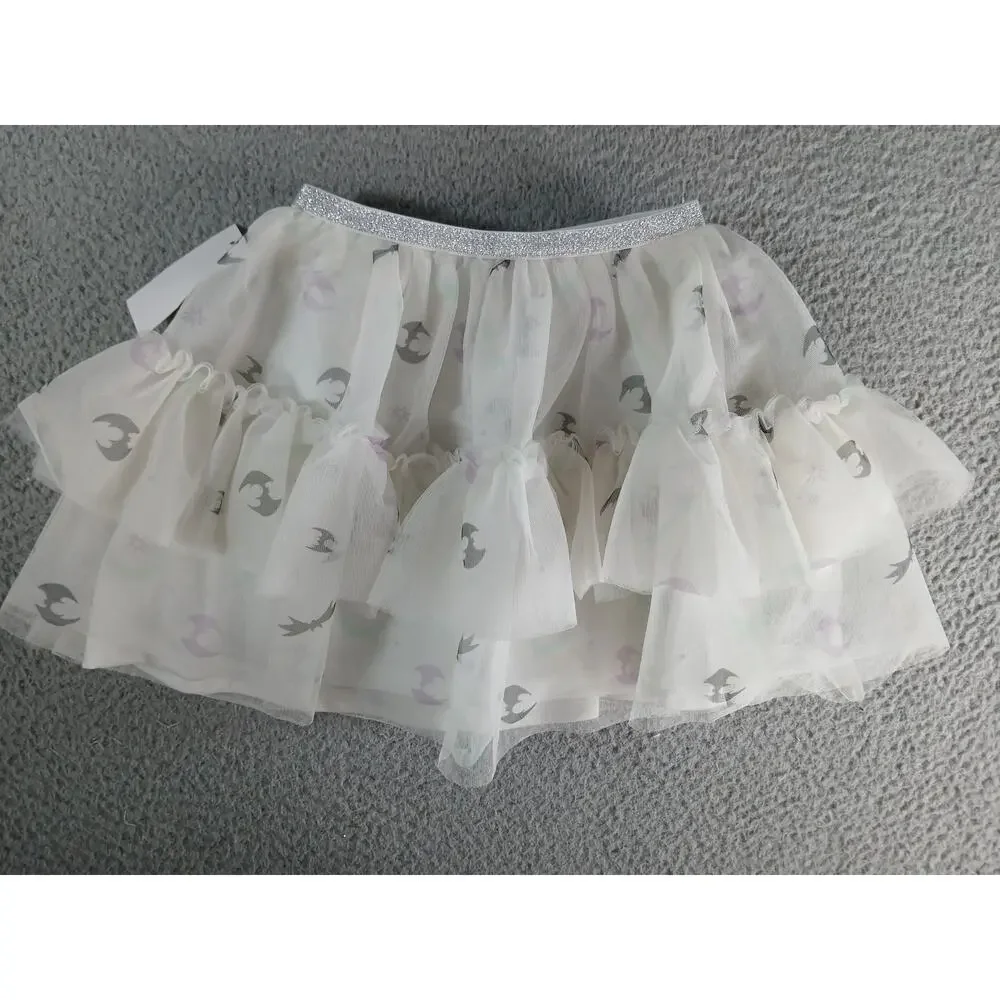 Disney Nightmare Before Christmas Girls Skirt Size 4 Bats Halloween Twirl NWT